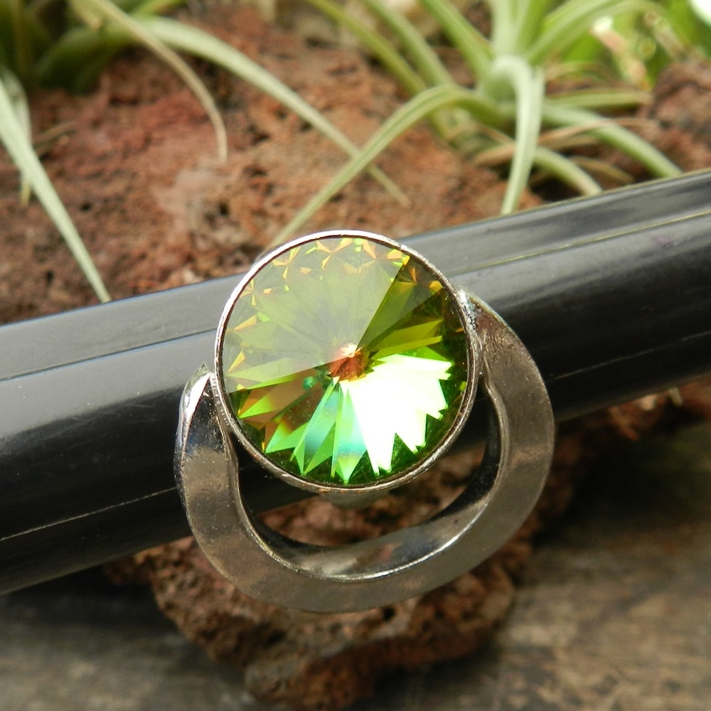 Whiting & Davis Silver Tone Statement Ring